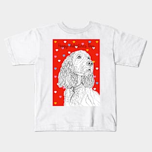 Spaniel Valentine's Day Greeting Kids T-Shirt